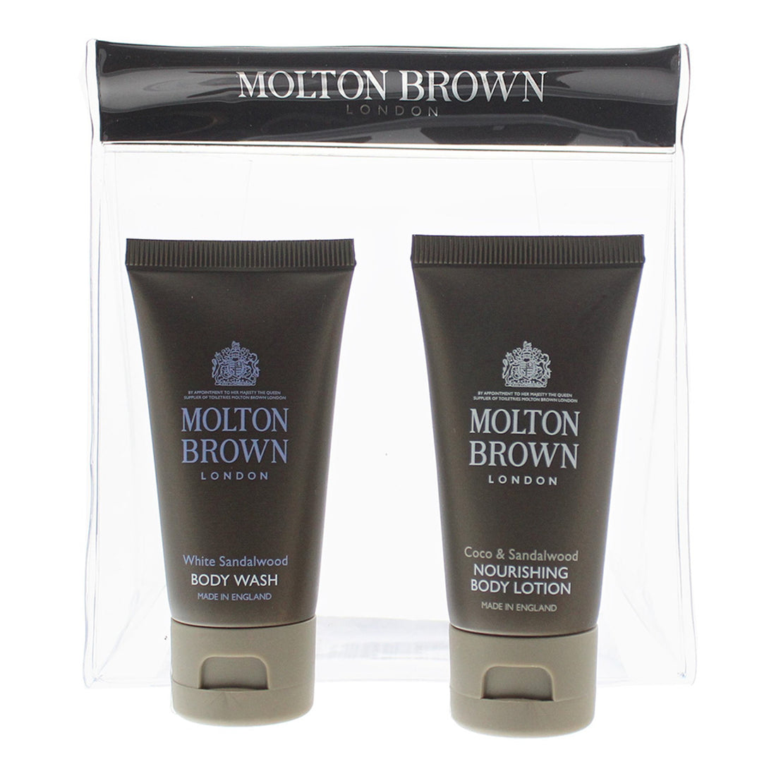 Molton Brown Gift Set 30ml Coco & Sandalwood Body Lotion + 30ml White Sandalwood Body Wash