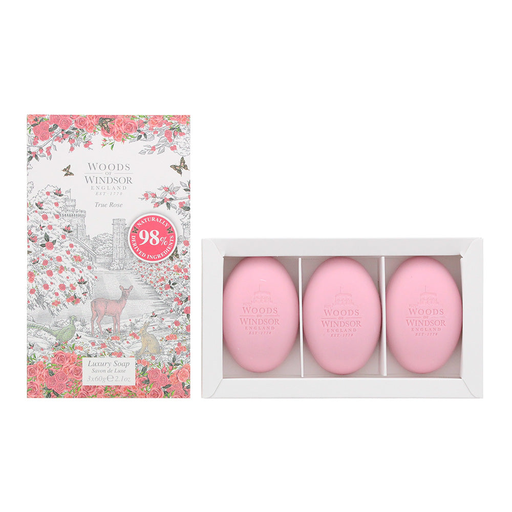 Woods Of Windsor True Rose Soap - 3 Pieces