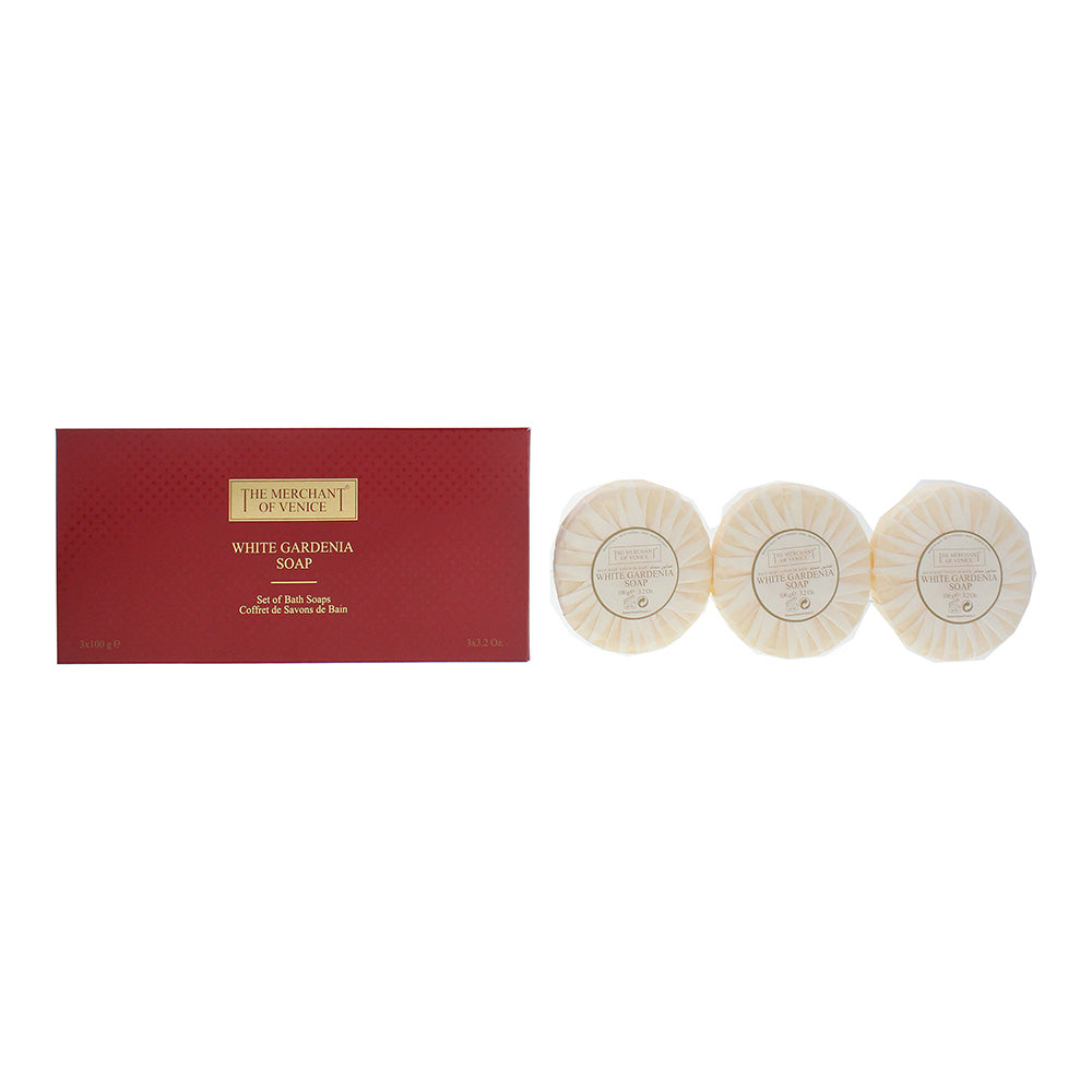 The Merchant of Venice White Gardenia Soap 3 x