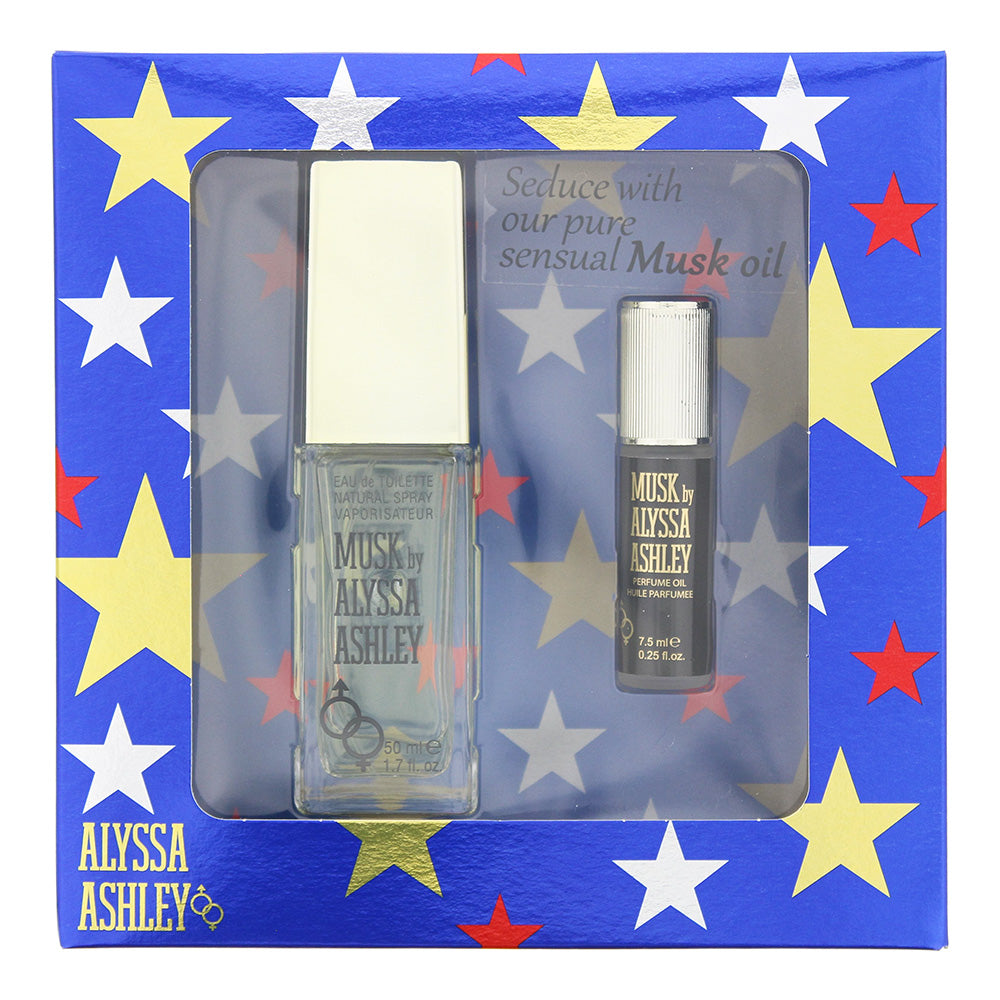 Alyssa Ashley Musk Gift Set 50ml EDT + 7.5ml Perfume Oil