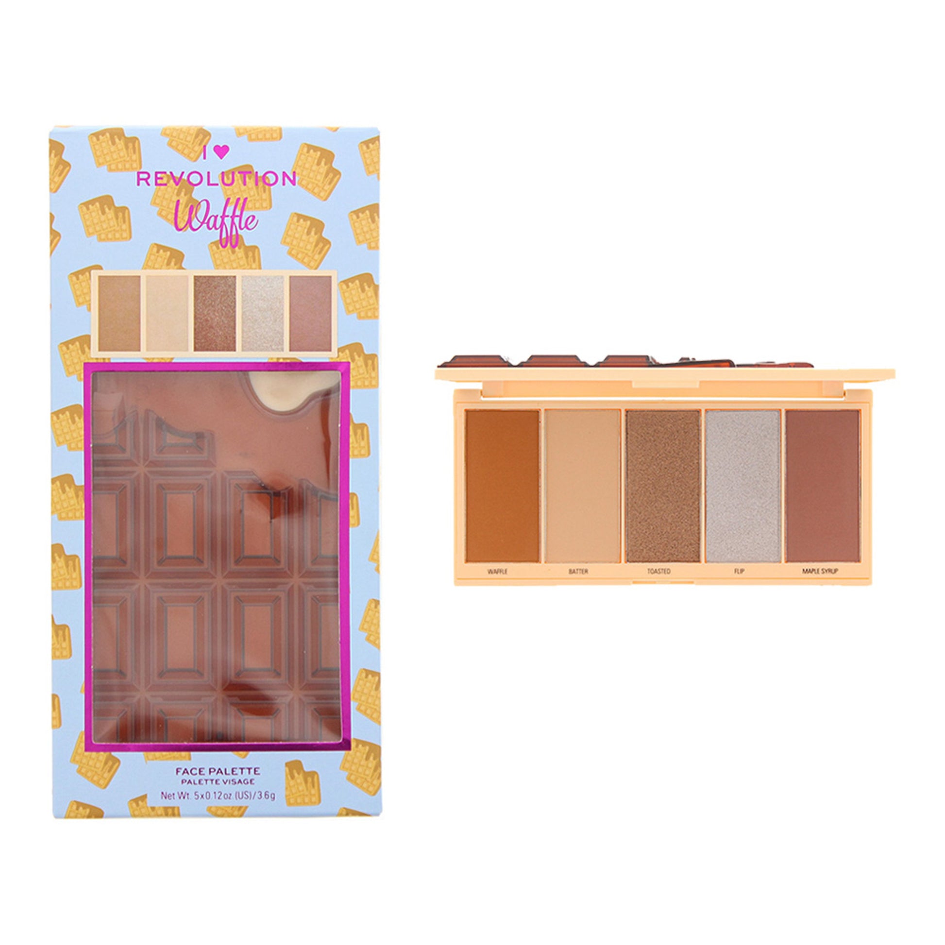 Makeup Revolution I Heart Revolution Waffle Chocolate Face Palette