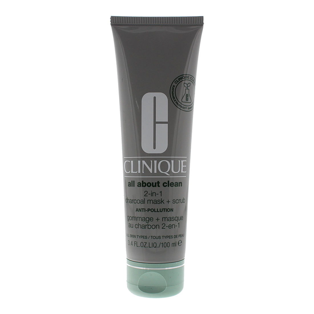 Clinique All About Clean 2-in-1 Anti-Pollution Charcoal Mask & Scrub