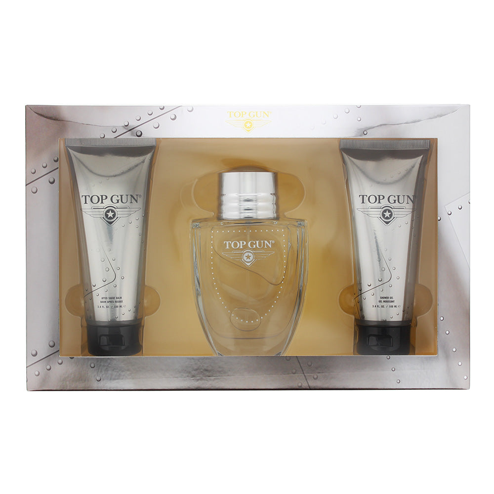 Top Gun Chevron Gift Set 100ml EDT + 100ml Shower Gel + 100ml Aftershave Balm