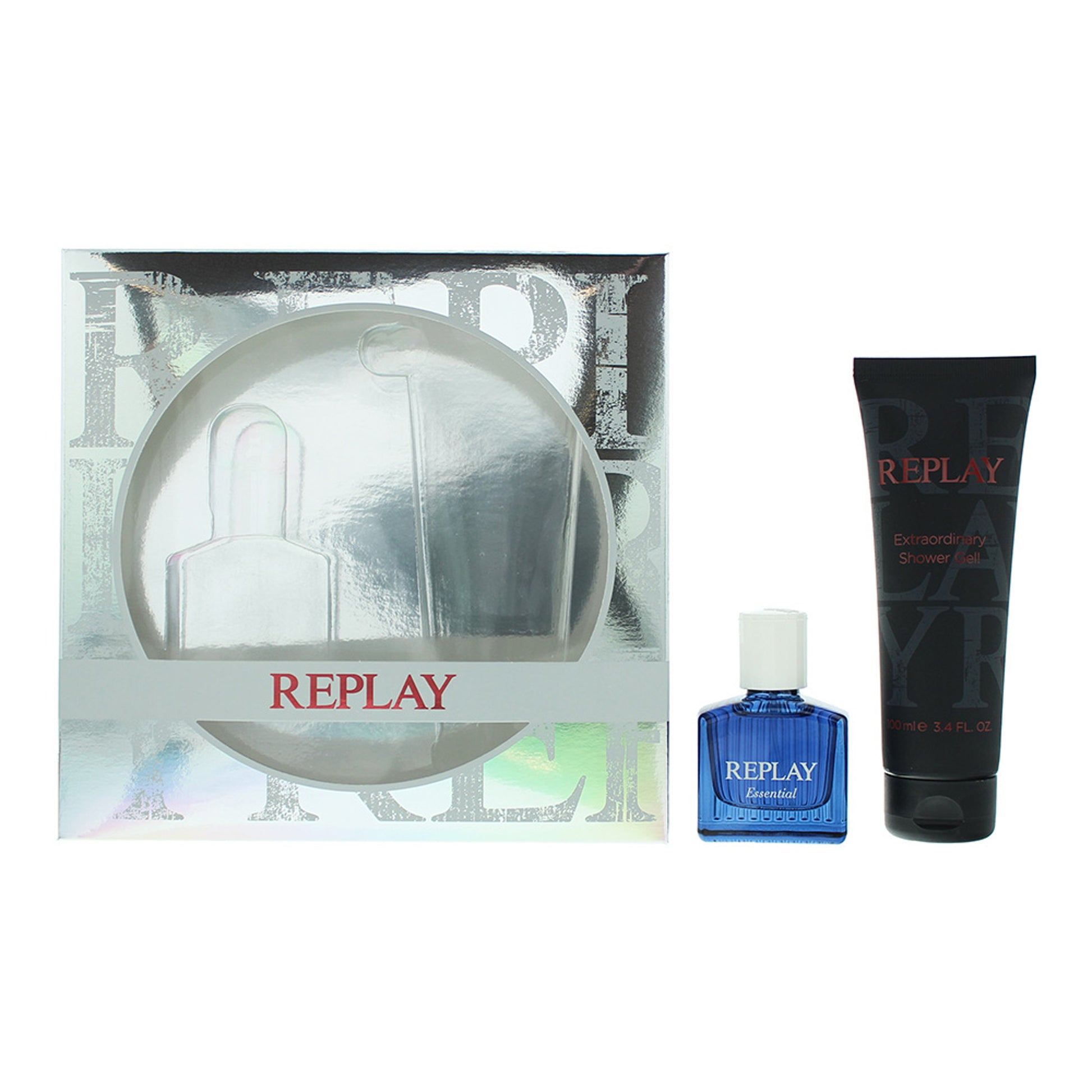 Replay Essential for Him Gift Set 30ml EDT Spray + 100ml Shower Gel