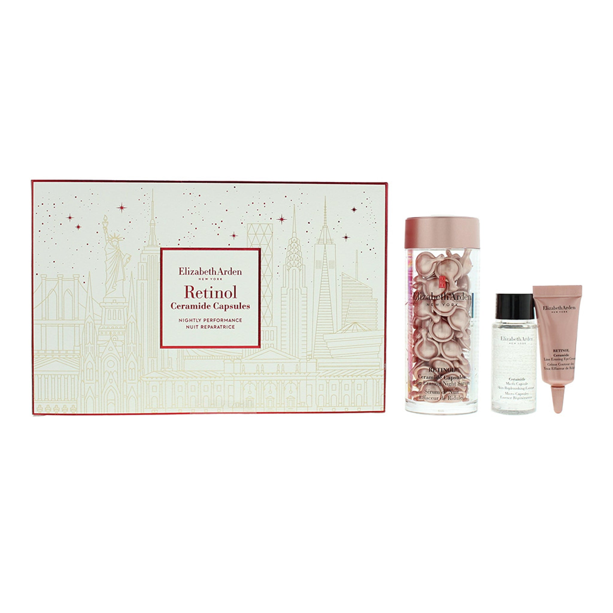 Elizabeth Arden Ceramide Gift Set 60 Capsules Retinol Ceramide Serum + 10ml Ceramide Micro Capsules Essence + 5ml Retinol Ceramide Eye Cream