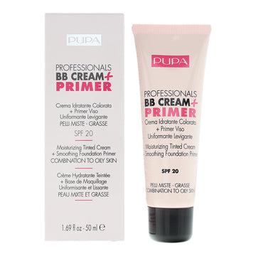 Pupa Professionals BB Cream + Primer For Oily To Combination Skin SPF20 - 001 Nude