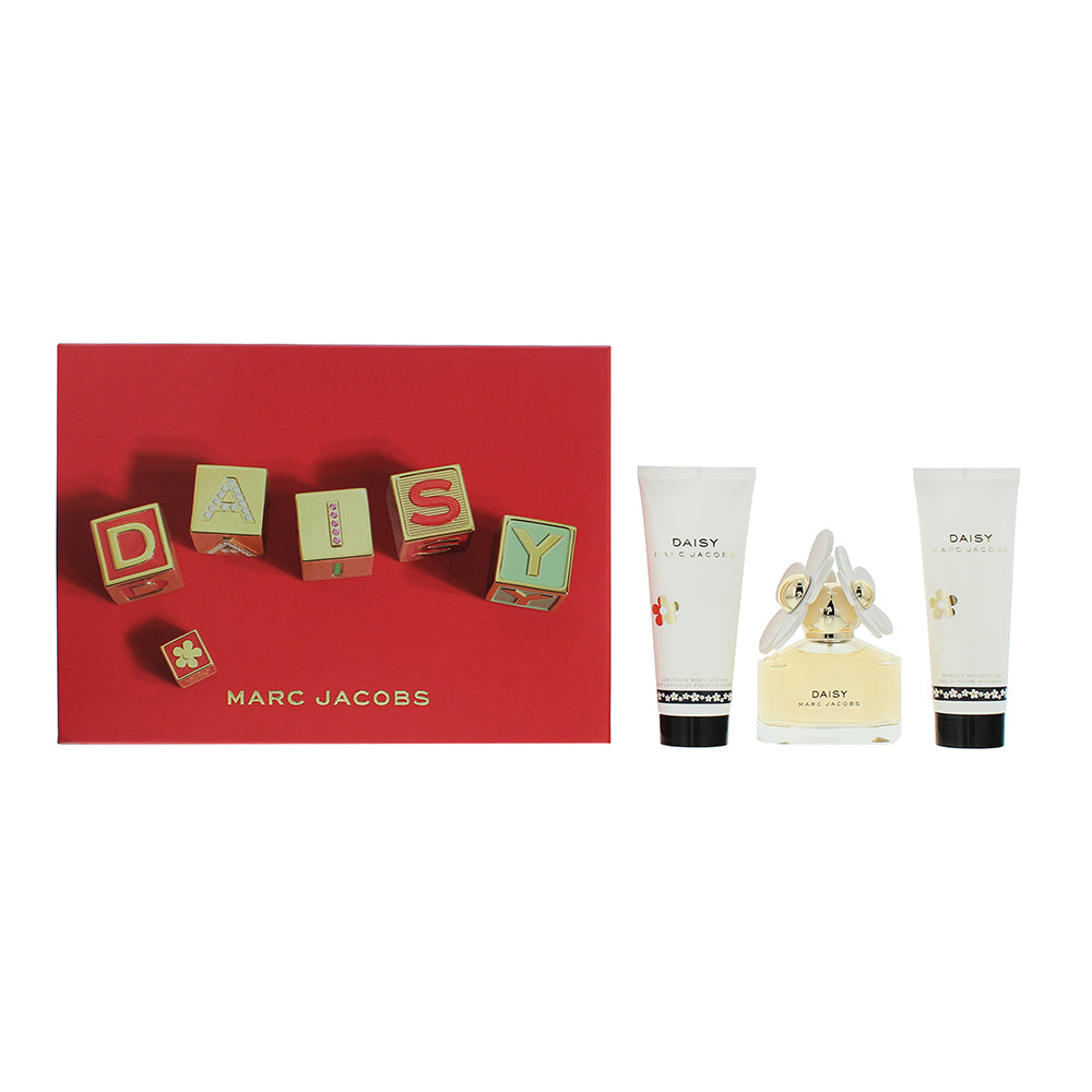 Marc Jacobs Daisy Gift Set 50ml EDT + 75ml Body Lotion + 75ml Shower Gel.