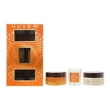 Nuxe Honey Lover Gift Set 175ml Rêve de Miel Body Scrub + 200ml Rêve de Miel Body Oil Balm + 70g Rêve de Miel Candle