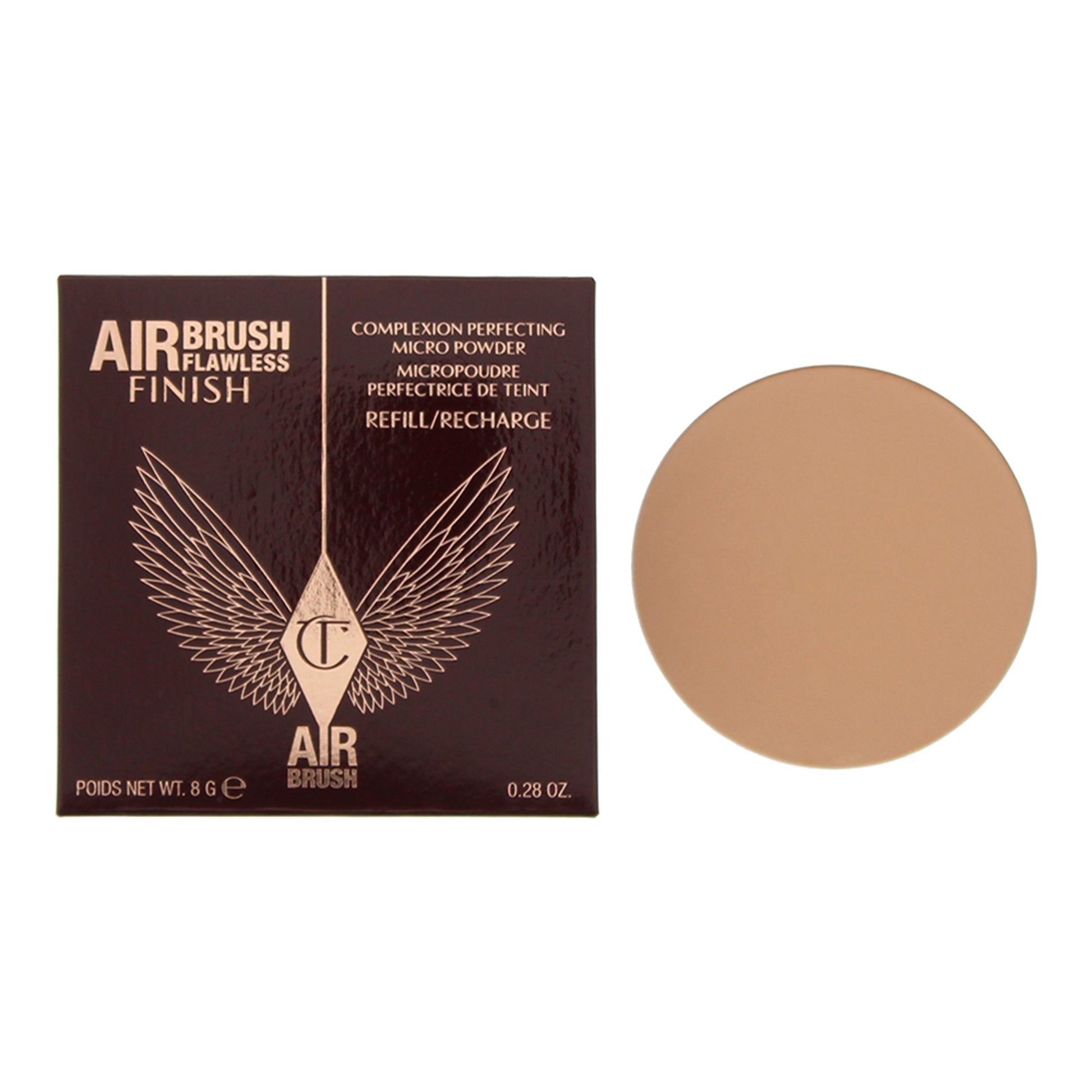 Charlotte Tilbury Airbrush Flawless Finish Pressed Powder Refill - 3 Tan