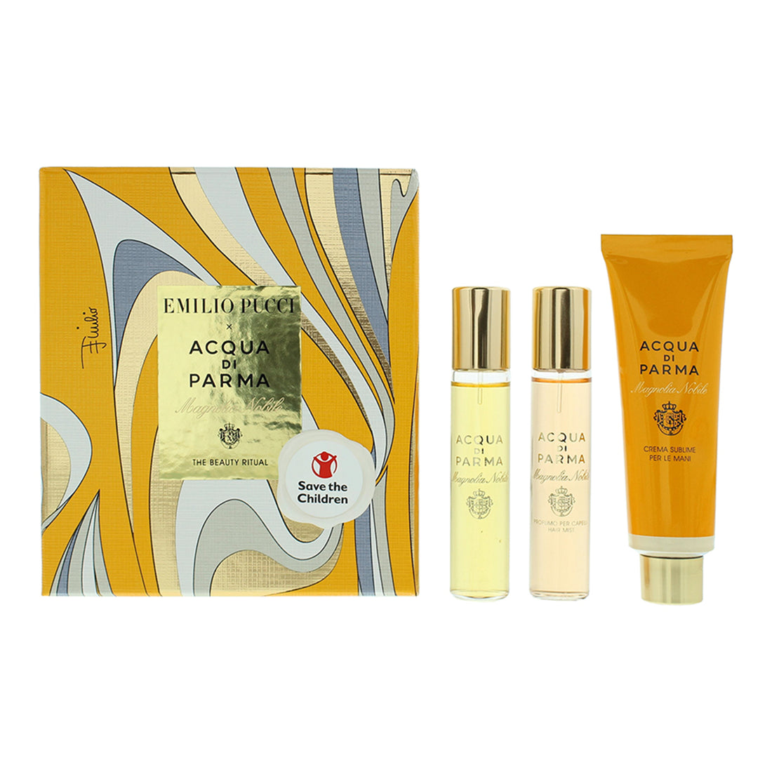 Acqua di Parma Magnolia Nobile Gift Set 12ml EDP + 12ml Hair Mist + 30ml Hand Cream