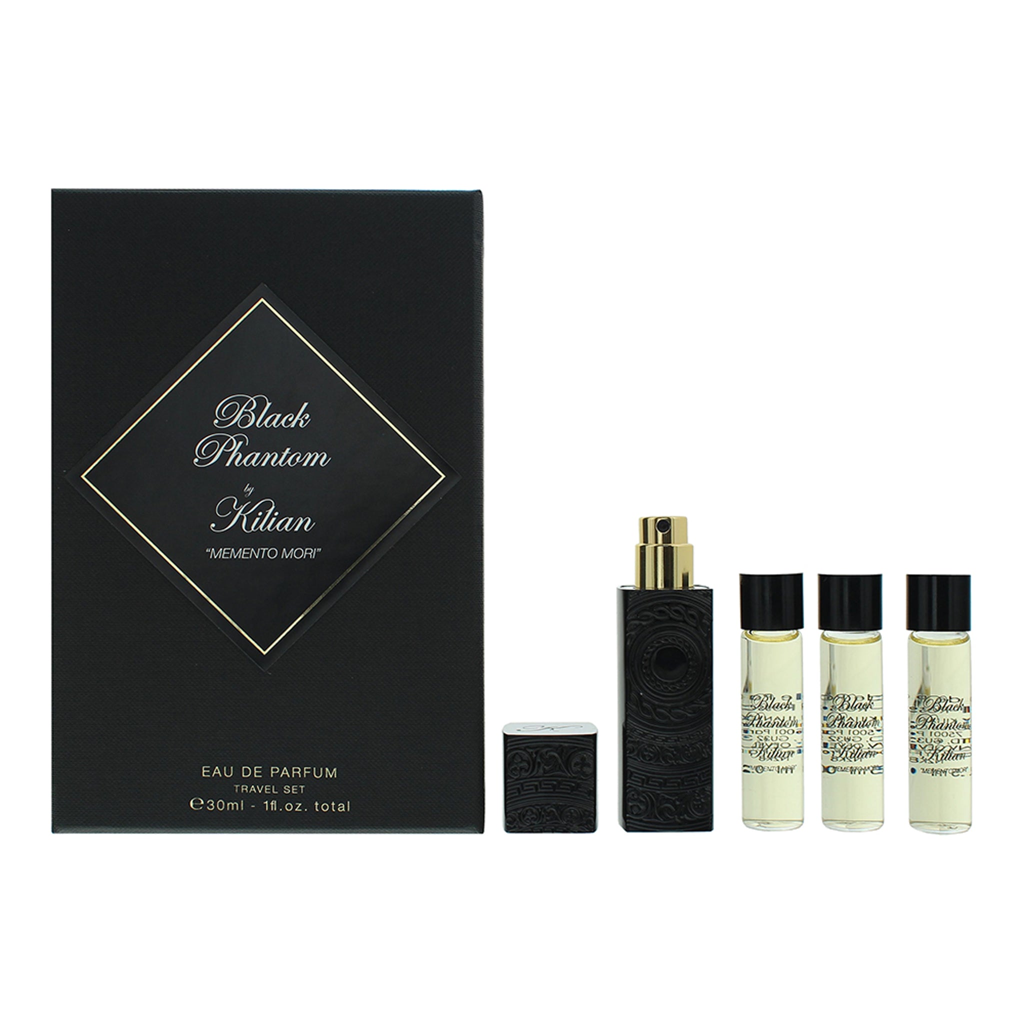 By Kilian Black Phantom Gift Set 4 x 7.5ml EDP Refill + Travel Spray