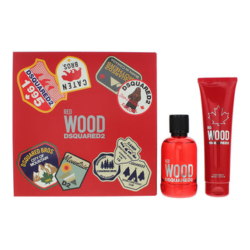 DSquared² Red Wood Gift Set 100ml EDT + 150ml Body Lotion