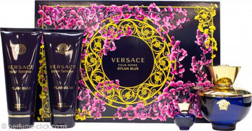 Versace Pour Femme Dylan Blue Gift Set 100ml EDP + 5ml EDP + 100ml Shower Gel + 100ml Body Lotion