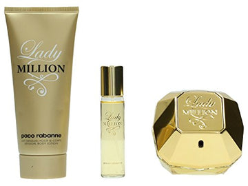 Paco Rabanne Lady Million Gift Set 80ml EDP + 10ml EDP + 100ml Body Lotion