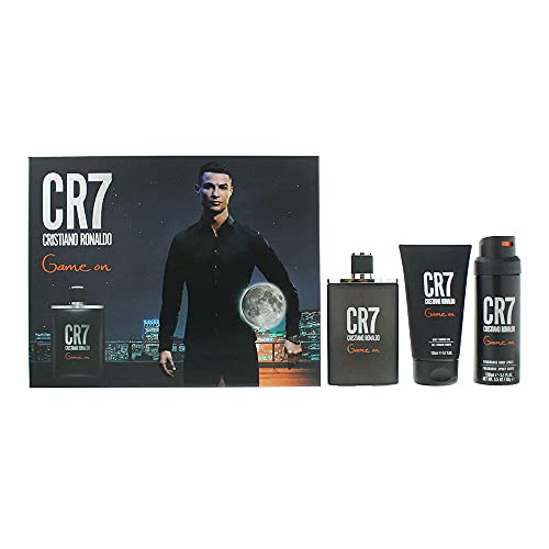 Cristiano Ronaldo CR7 Game On Gift Set 100ml EDT Spray + 150ml Shower Gel + 150ml Body Spray