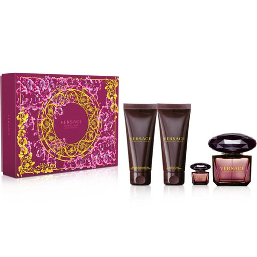 Versace Crystal Noir Gift Set 90ml EDT + 100ml Body Lotion + 100ml Shower Gel + 5ml EDT