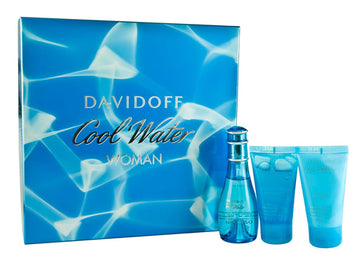 Davidoff Cool Water Woman Gift Set 50ml EDT + 50ml Body Lotion + 50ml Shower Gel