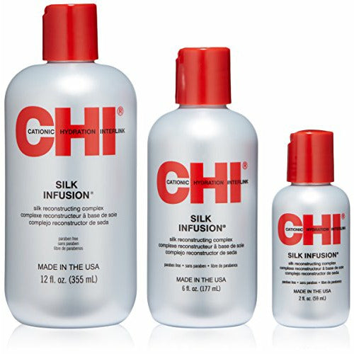 CHI Silk Infusion Gift Set 355ml Leave-In Treatment + 177ml Leave-In Treatment + 59ml Leave-In Treatment