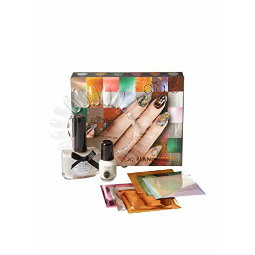 Ciaté Very Colourfoil Manicure Wonderland Gift Set 13.5ml Cream Soda Nail Polish 30x Metallic Foil Sheets in 6 Shades + 5ml Foil Fix Glue + Nail Wheel