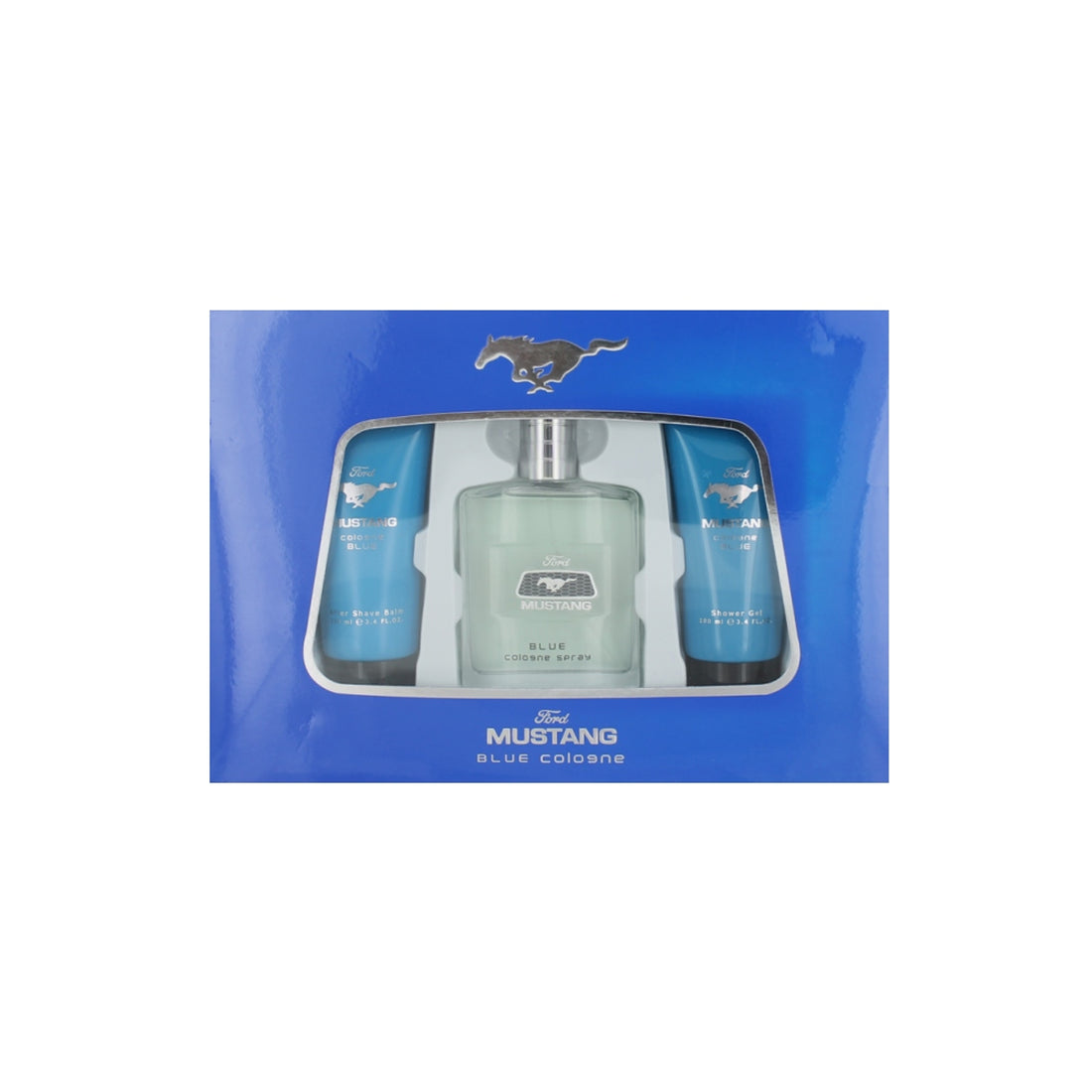 Mustang Blue Gift Set 100ml EDT + 100ml Aftershave Balm + 100ml Hair & Body Wash