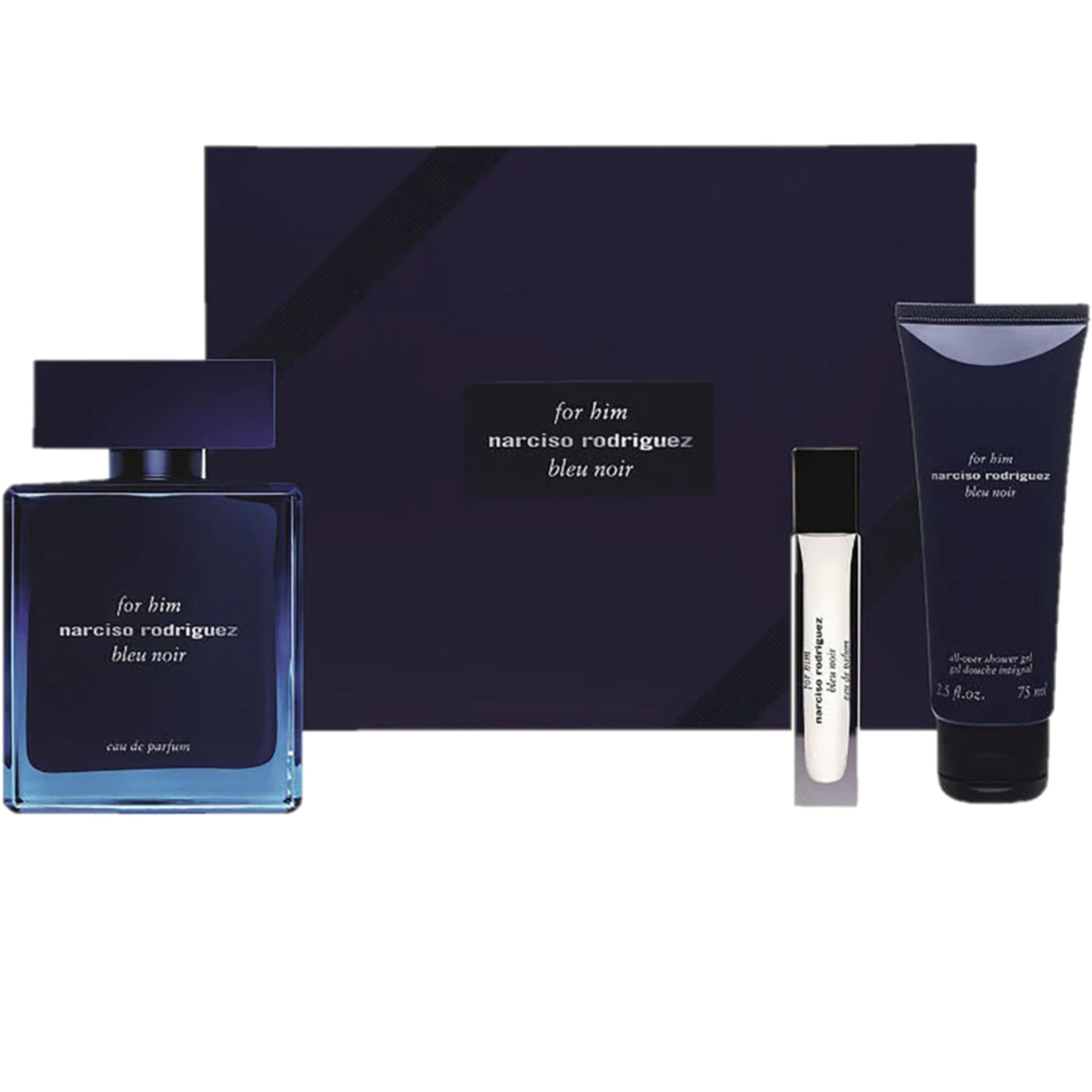 Narciso Rodriguez Bleu Noir Gift Set 100ml EDP + 10ml EDP + 50ml Shower Gel