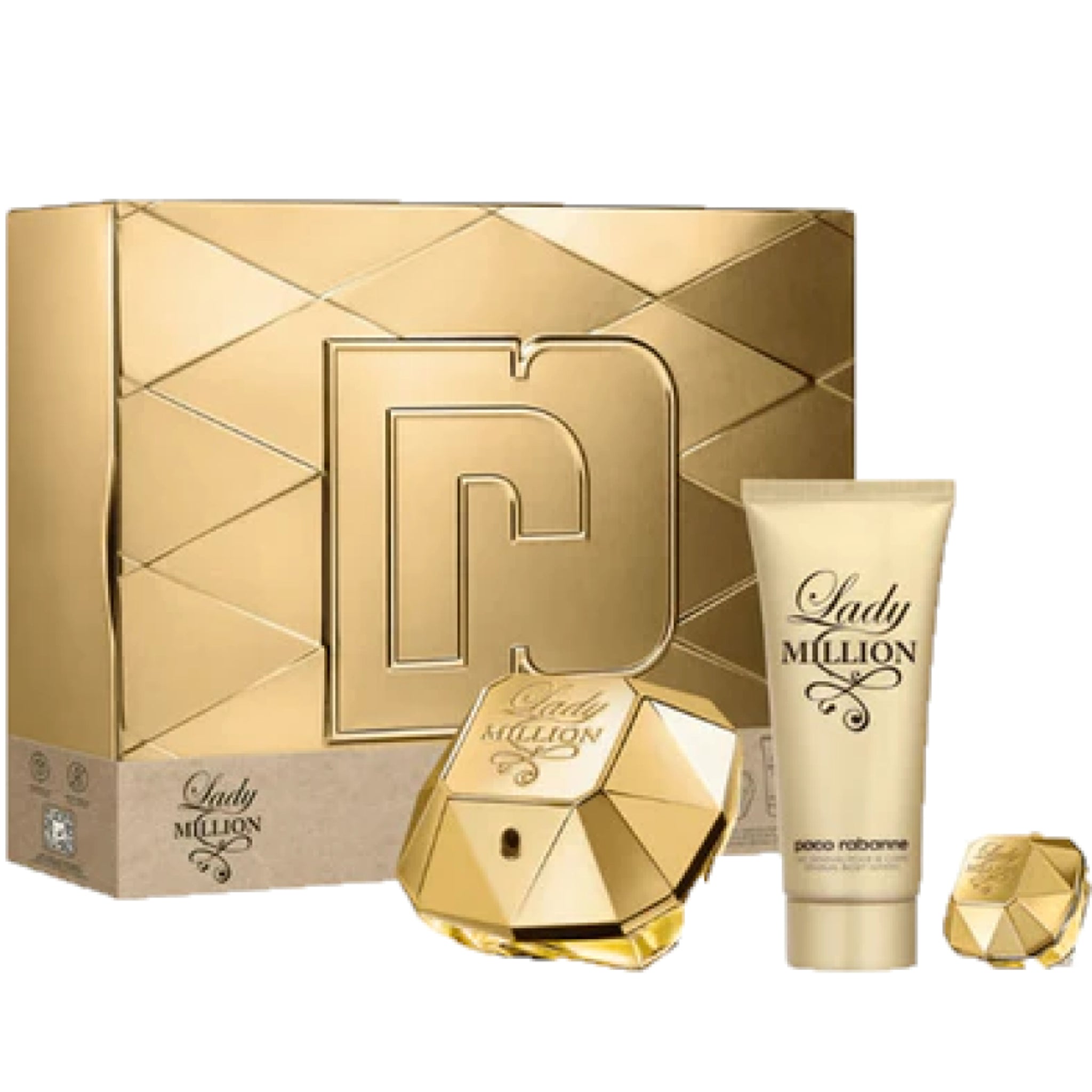 Paco Rabanne Lady Million Gift Set 80ml EDP + 100ml Body Lotion + 5ml EDP