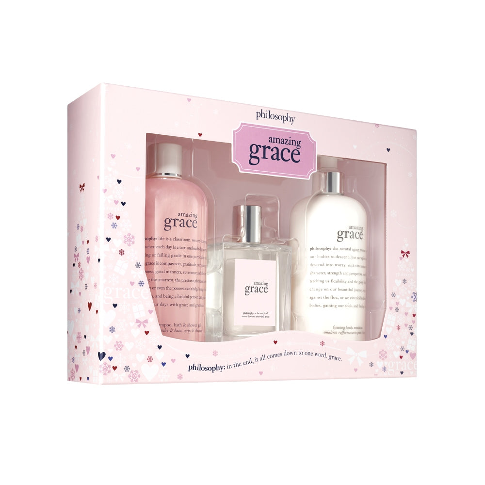 Philosophy Amazing Grace Gift Set 60ml EDT + 180ml Shower Gel + 180ml Body Lotion