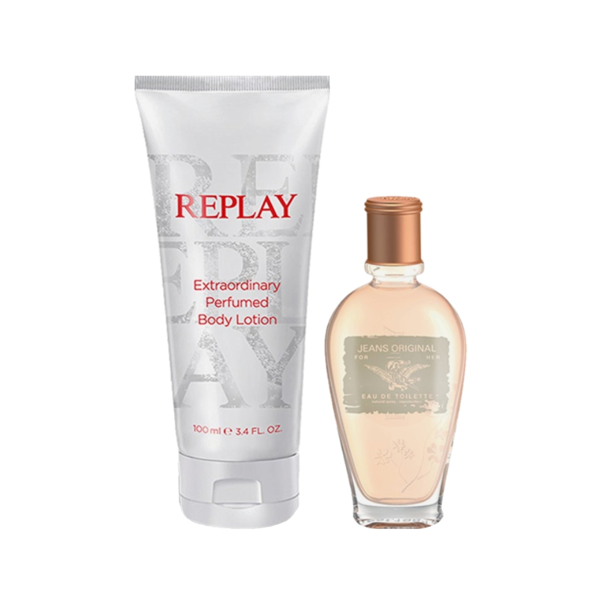 Replay Jeans Original for Her Gift Set 20ml EDT Spray + 100ml Body Lotion