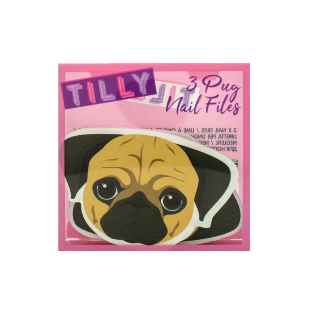 Tilly & Friends Pug Nail Files Gift Set 3 x Nail Files