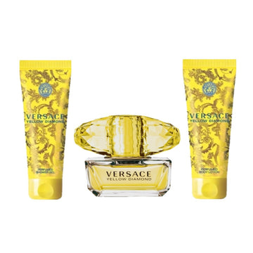 Versace Yellow Diamond Gift Set 50ml EDT + 50ml Shower Gel + 50ml Body Lotion